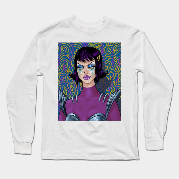 alien pilot girl Long Sleeve T-Shirt by SosiCreatesArt